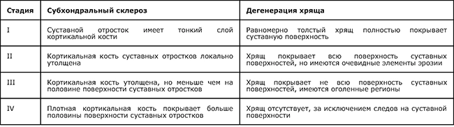 Классификация спондилоартроза